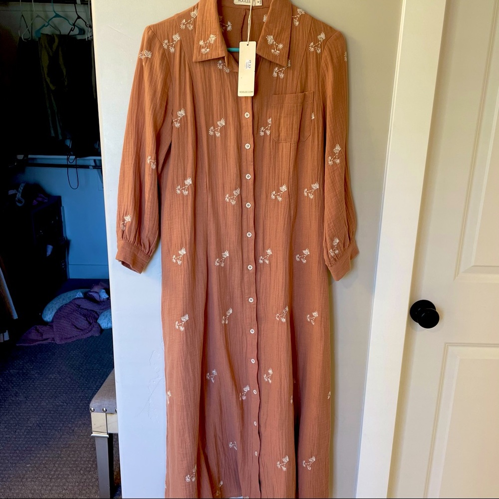 Roolee Linen Embroidery dress